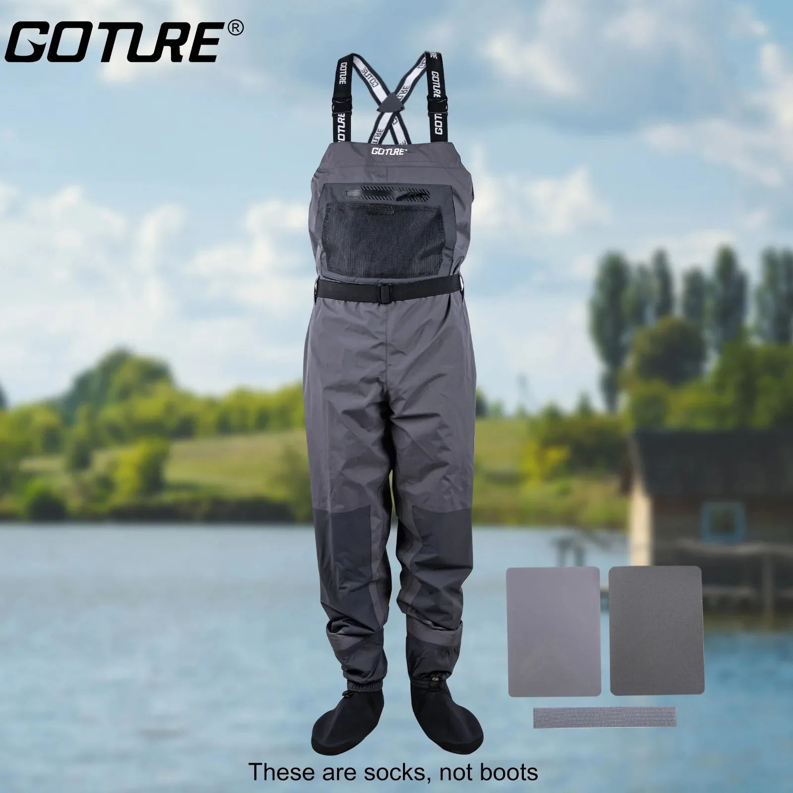 Goture Vadeadores Impermeables con Forro Polar para Pesca al Aire Libre - imagen 3