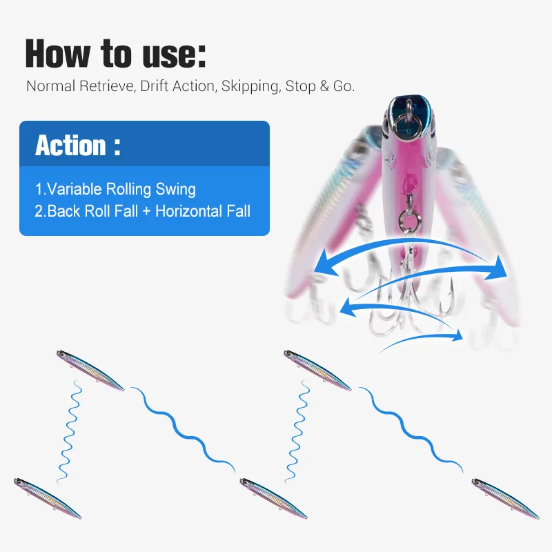 Noeby-señuelo de pesca de lápiz Stickbait, cebo duro Artificial de 130mm y 35g, de hundimiento Variable, para pesca en agua salada - imagen 4