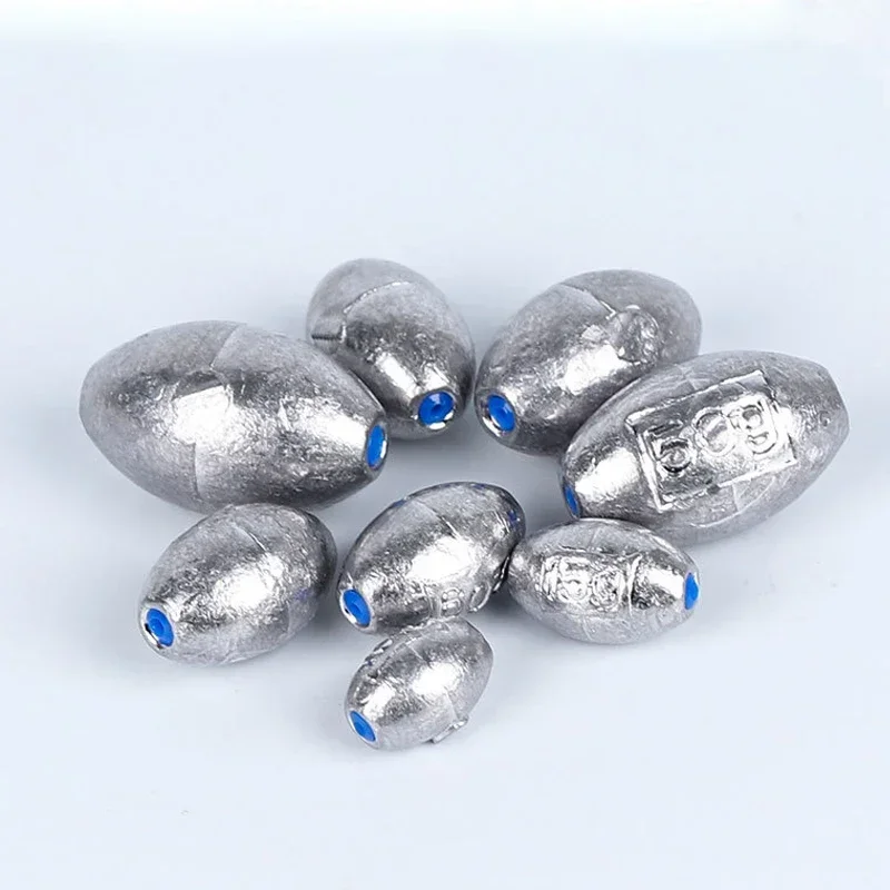 Plomo de plomo en forma de oliva, peso de pesca de plomo hueco de 1g-10g con conector de gancho de tubo de plástico, accesorios de aparejos de pesca, 10 Uds. - imagen 5