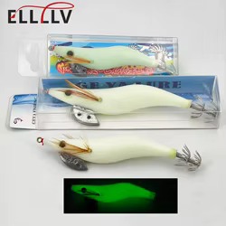 Ellllv Señuelo de Curricán Calamar Luminoso Camarón Brillante