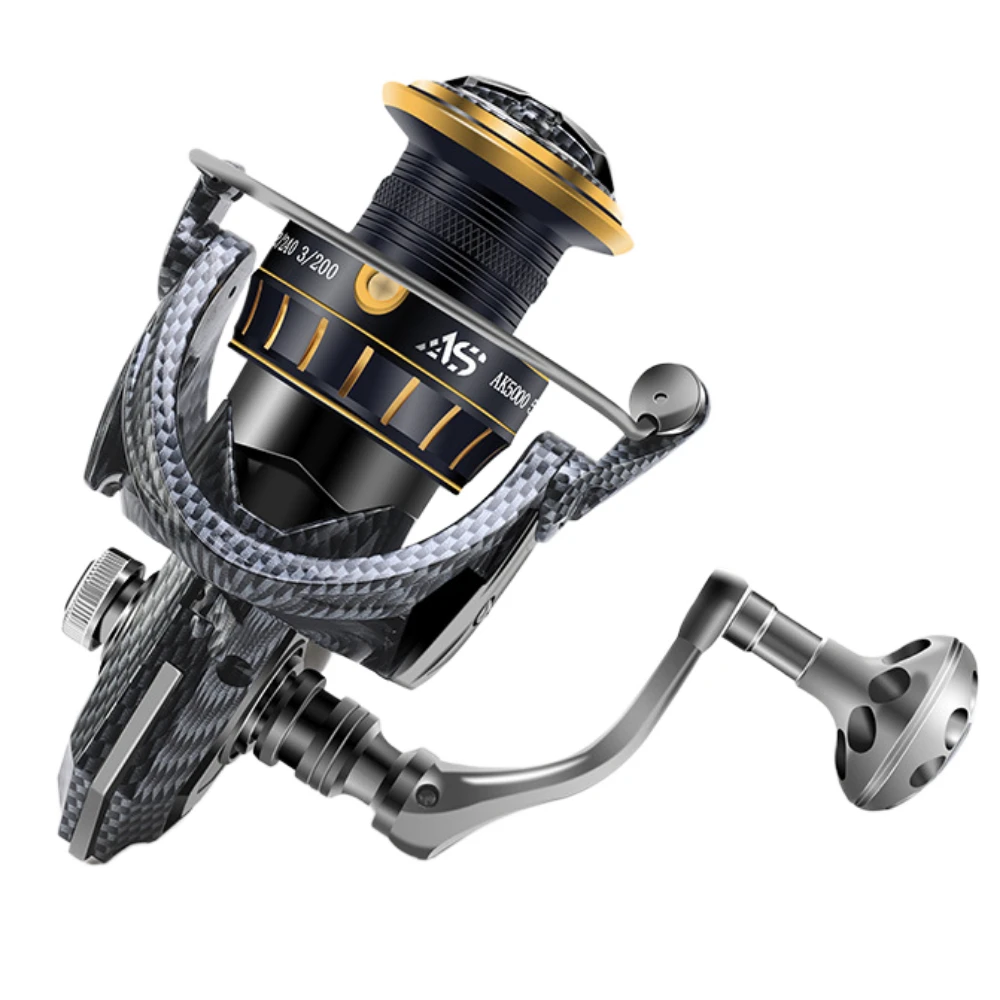 Carrete de pesca giratorio de metal, equipo de agua salada, perfil alto, rodamiento de acero inoxidable para caña de bobinas, todos los barcos, 3000, 5000,7000 - imagen 4