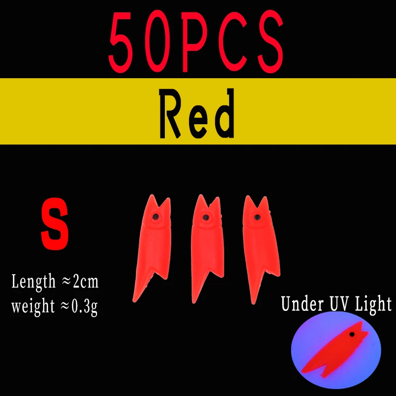 50pcs S Red