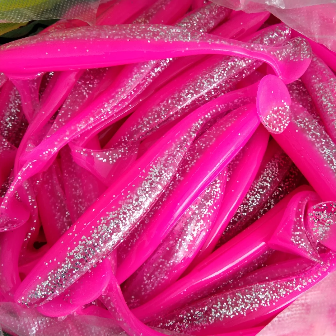 Swolfy, 5 uds., señuelo suave de 12cm, 8,7g, señuelo de pesca de goma, cola en T, sábalo, Swimbaits, cebo de silicona, cebo suave para perca, Lucio - imagen 5