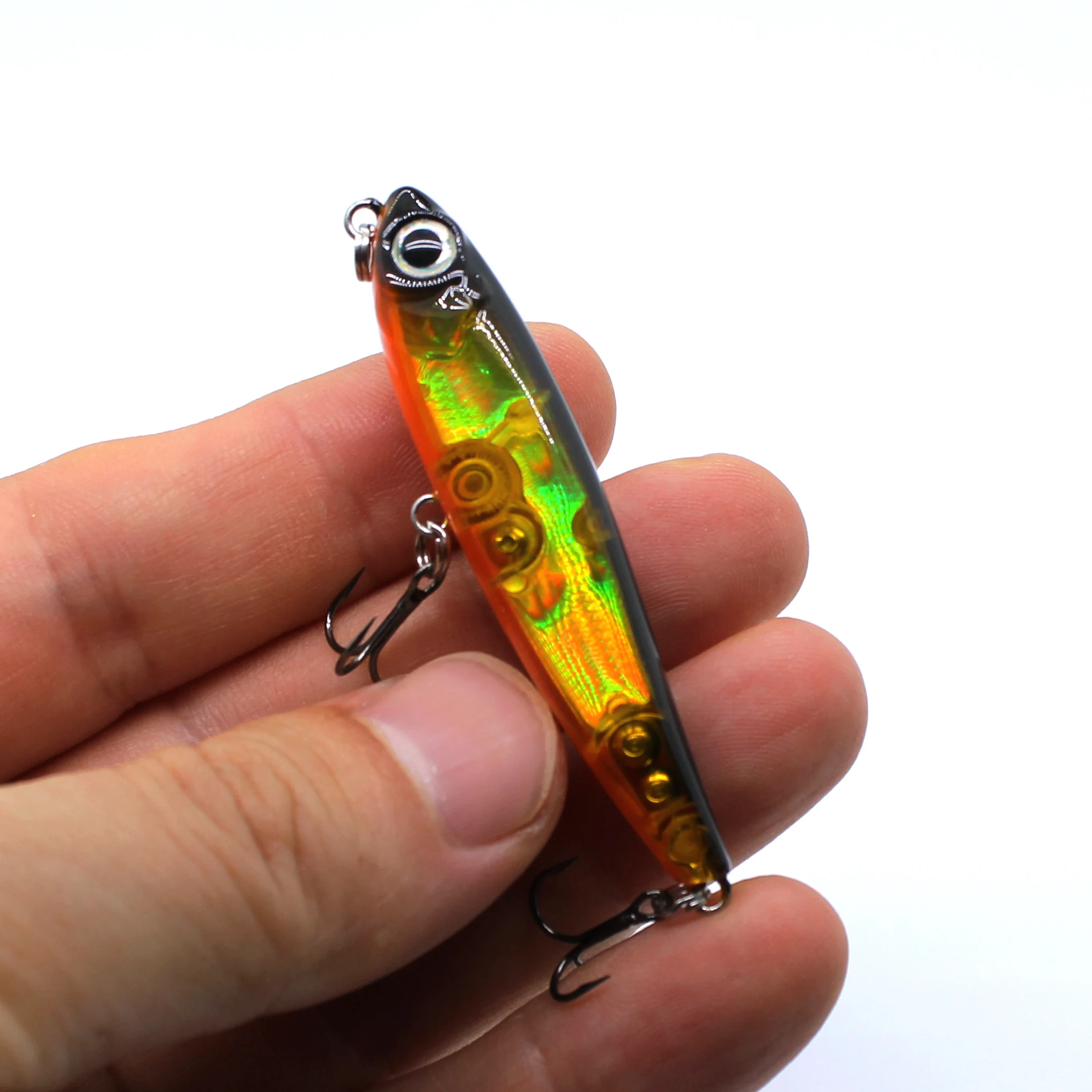 AOCLU-Lápiz flotante de cebo duro, nadador de superficie, lámina protectora interna, VMC anzuelos, calidad japonesa, 55mm, 3,5g - imagen 5