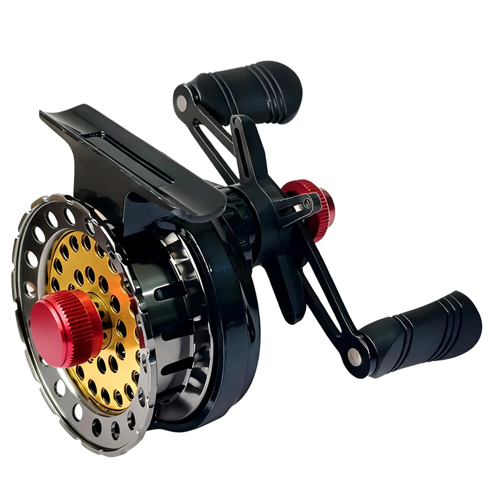 Carrete de pesca en hielo GHOTDA, arrastre suave de invierno, 5kg, lanzamiento de mosca/puente/barco/marco, carretes de pesca artesanales, relación de engranaje 3,6: 1 mango izquierdo/derecho - imagen 5