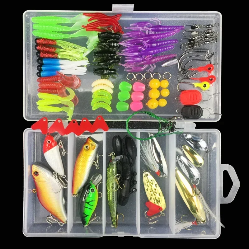 ALASICKA-señuelo de natación completo para principiantes, 28 piezas, 115g, Kit de pesca inicial, combinación multifuncional, accesorios de pesca con señuelo - imagen 5