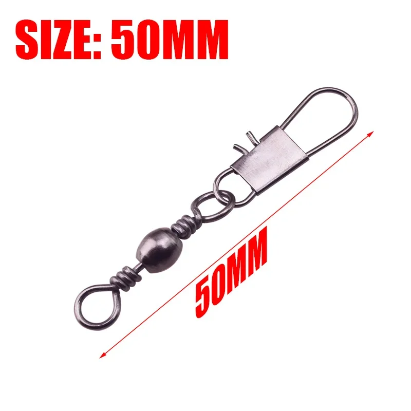 10 Uds. Conector de pesca Pin rodamiento giratorio de acero inoxidable con señuelo para anzuelo a presión herramientas accesorios de aparejos - imagen 4