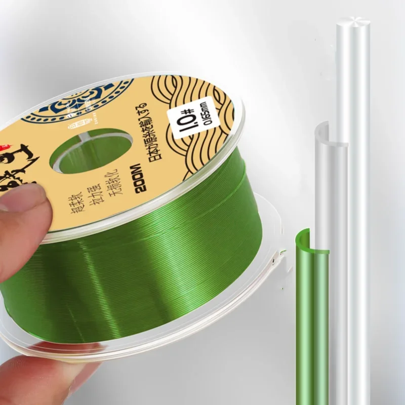 Línea de pesca genuina profesional, sublínea principal súper suave y sin flexión, 200M, resistente al desgaste, nuevo protofilamento, línea de pesca de nailon - imagen 3