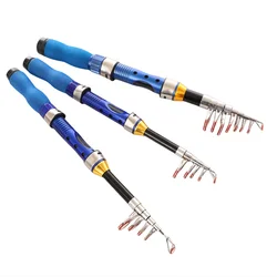 Caña de pescar telescópica ultraligera, caña de mano de fibra de carbono para lago, alimentador de carpa, aparejos de cañas de pescar portátiles