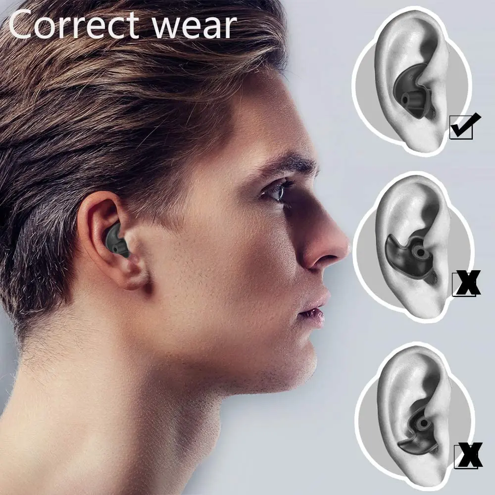 4 pares de tapones para los oídos para nadar, tapones para los oídos impermeables de silicona suave para nadar, bucear, jugar en la playa, accesorios de natación para niños y adultos - imagen 2