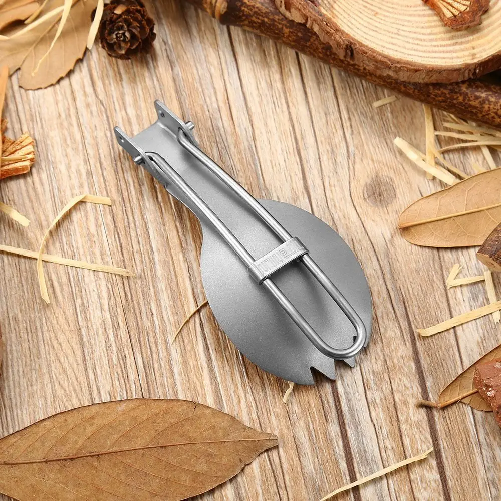 New EDC Outdoor Camping Picnic Cookware Portable Multistyles Titanium Alloy Fork Ultralight Titanium Spoon - imagen 2