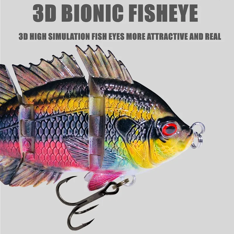 GREENSPIDE Wobbler hundimiento articulado – Swimbait para lucio - imagen 3