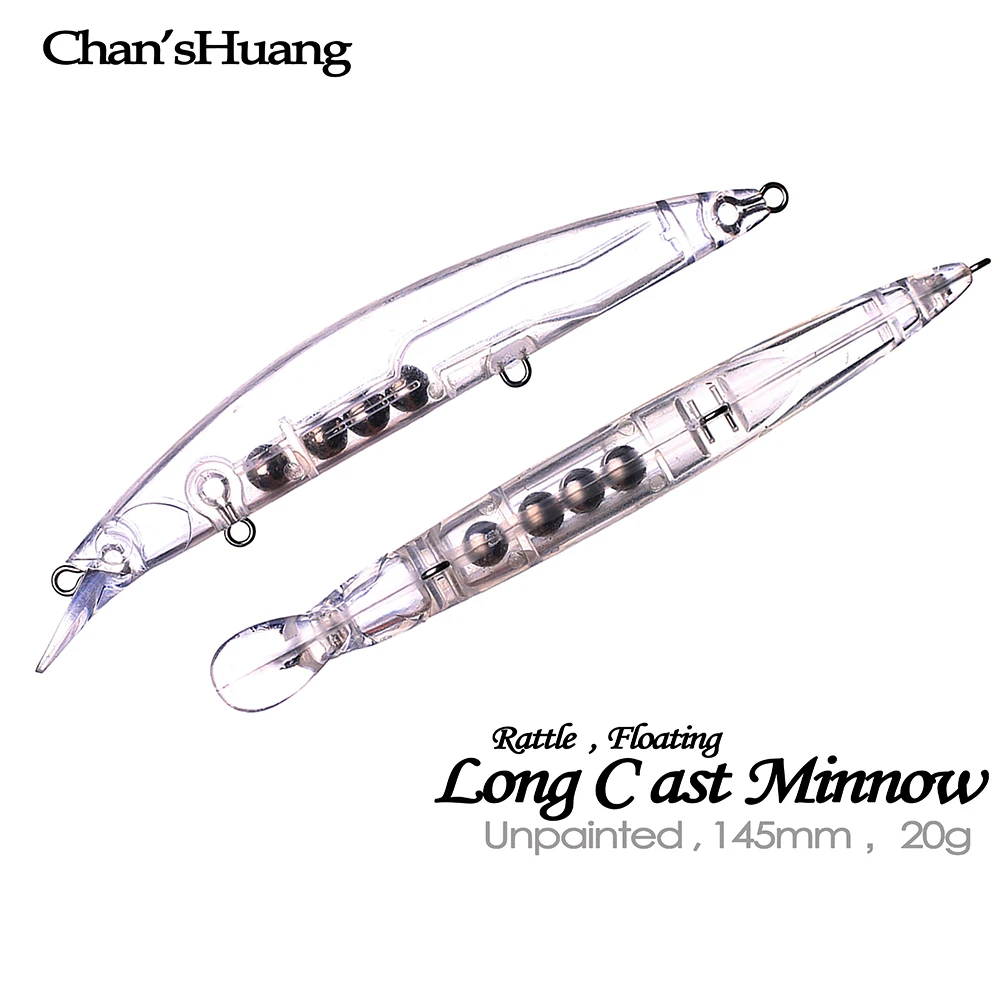 Señuelo de pesca blanco Chan'sHuang – Sonajero de fundición larga