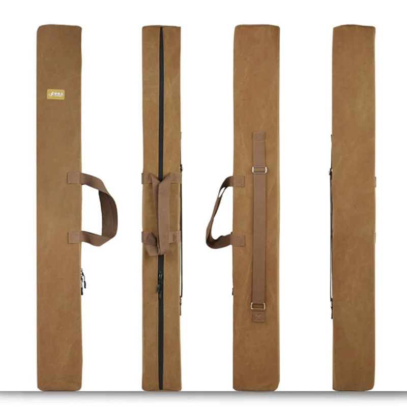 Bolsa de lona impermeable para caña de pescar, bolso de hombro para deportes al aire libre, herramientas de almacenamiento de señuelos, 125, 138CM - imagen 4