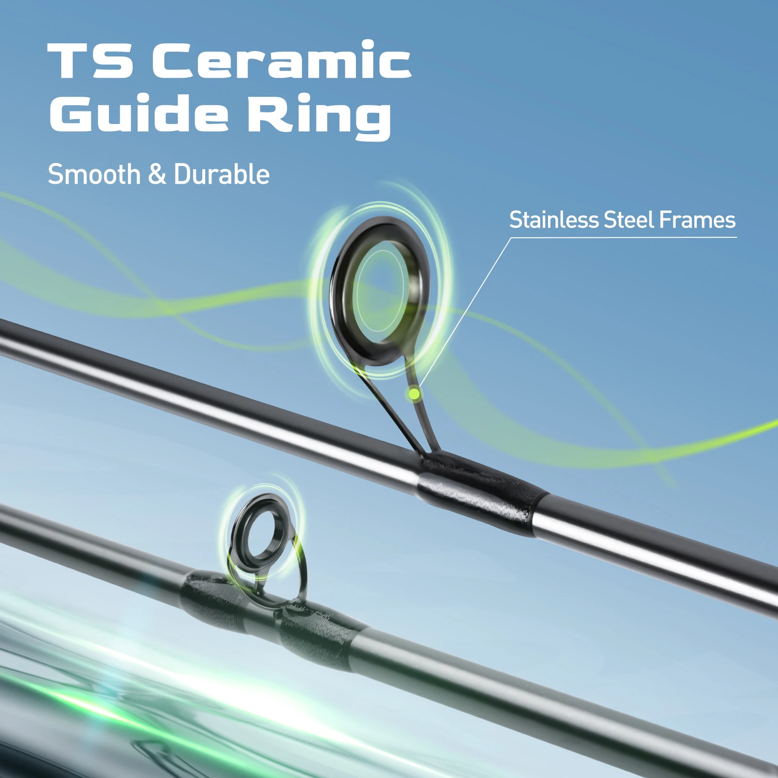 HANDING Pioneer Perch Spinning Casting Fishing Rod, 1,8-2,44 m, acción rápida moderada, potencia media, 24 toneladas, fibra de carbono, anillo guía TS - imagen 3