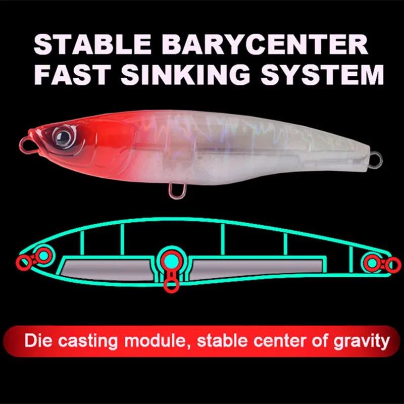 GREENSPIDER GT-señuelo Artificial para pesca en agua salada, cebo de lápiz que se hunde, 110mm, 50g - imagen 4