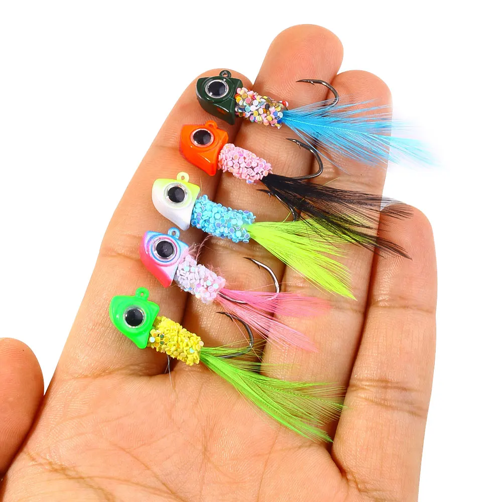 Señuelos de Marabú – Jig de Pluma con Anzuelo Afilado para Lubina - imagen 5