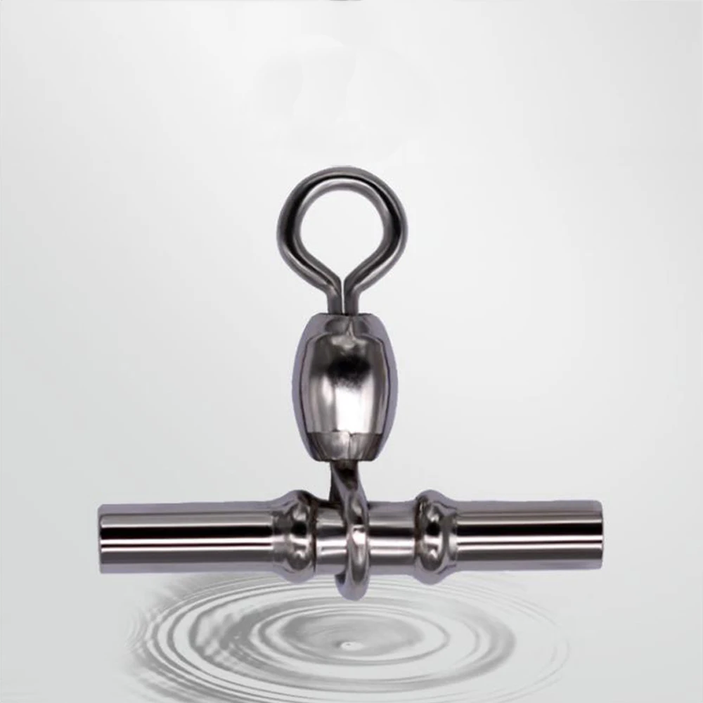 30 Uds. De grúa giratoria de línea cruzada, latón resistente en forma de T, tres y 3 vías, aparejos de pesca giratorios, manga de engarzado, conector giratorio de pesca - imagen 4