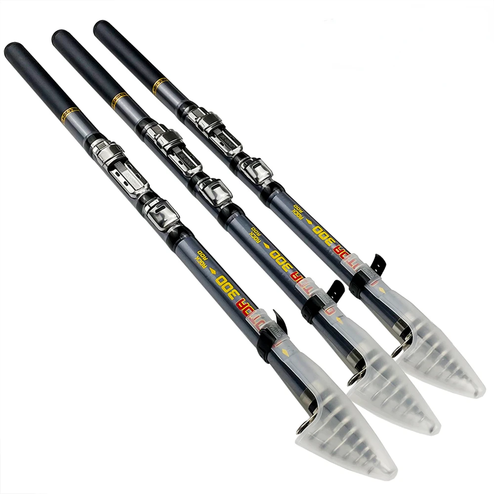 Caña de pescar en roca de carbono de sección corta 4 5 6 7 8 9 10 depósito de carpa voladora telescópica Extra fuerte de 1,5 M-3M/caña giratoria de playa - imagen 2