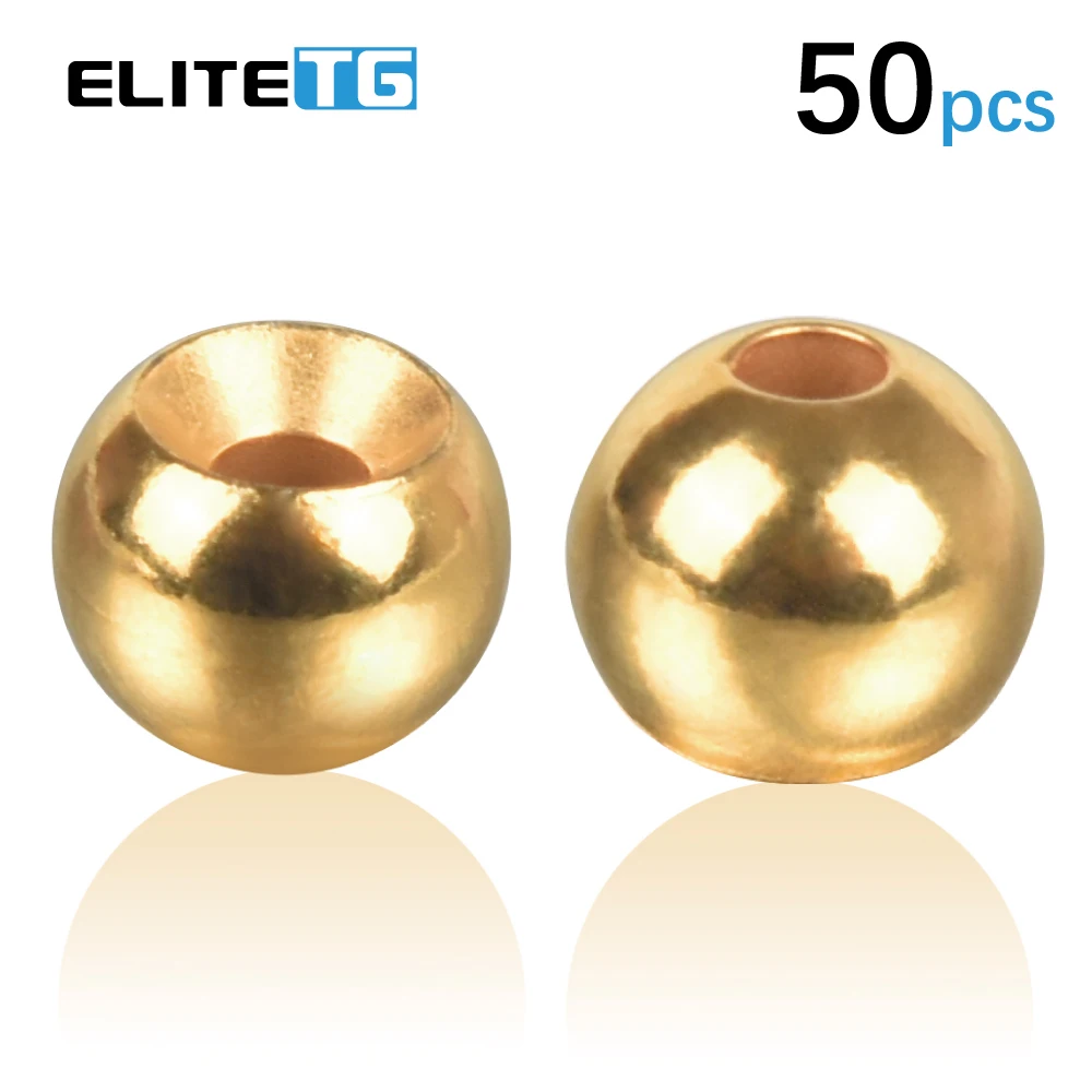 Elite TG 50 Uds. Cuentas de cíclope doradas, Material de atado de moscas de 1,5-3,5mm, cuentas avellanadas de aleación, equipo de pesca DIY, señuelo de pesca de trucha - imagen 5