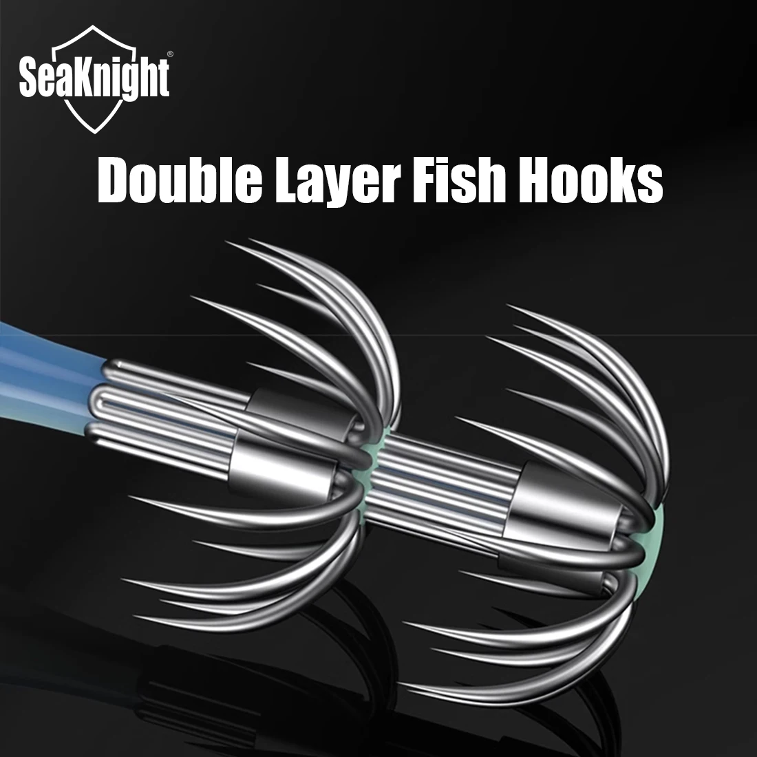 Seaknight-señuelo luminoso de calamar, anzuelos de mar, tambor de soplado, señuelos de sepia, cebos de Pesca de Mar, aparejos de pesca de calamar, 2024 - imagen 5