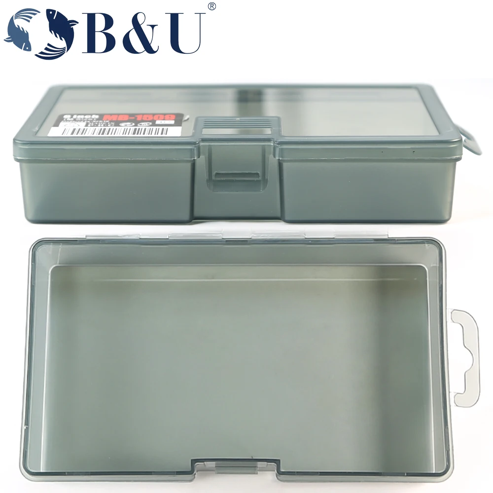 Caja de pesca B & U de gran capacidad, delgada, 5 compartimentos, tapa transparente, caja de aparejos de pesca, accesorios de pesca, cajas de almacenamiento para anzuelos y señuelos - imagen 4