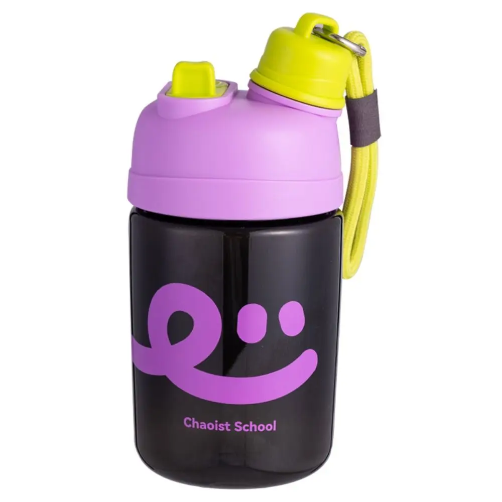 Botella de agua potable con pajita para niño, recipiente deportivo resistente a altas temperaturas, a prueba de fugas, vasos bonitos para beber, Fitness, 500ml - imagen 2