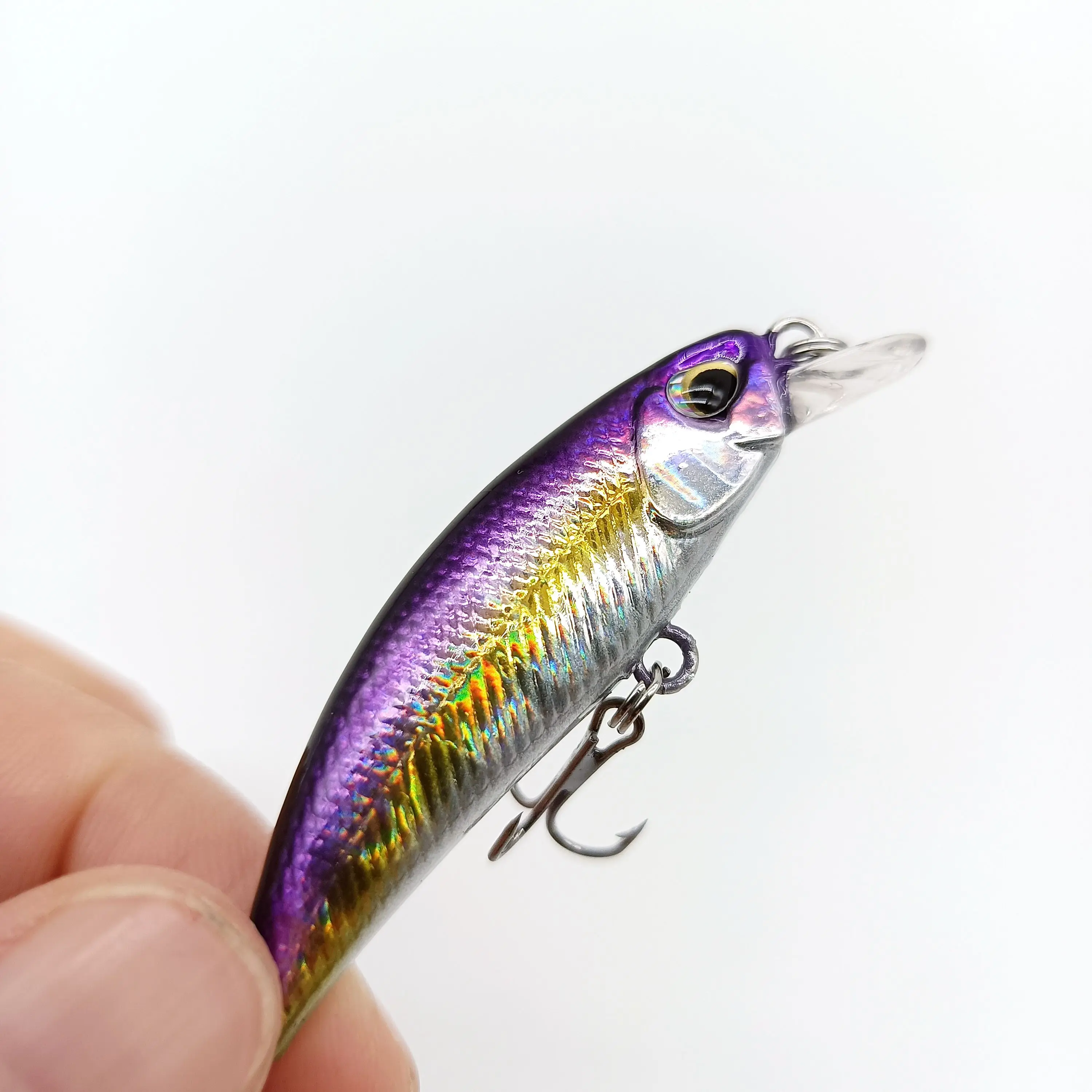 DUODUOYU-Mini Señuelos de Pesca de pececillos, 1 piezas, 3g/55mm, cebo duro de plástico Artificial, Wobblers, aparejos de pesca - imagen 5