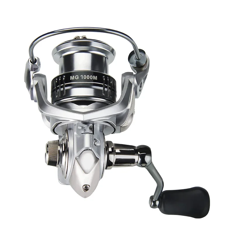 Carrete giratorio de trucha Mavllos MG, relación 5,2: 1, arrastre máximo de 8KG, 4 + 1 rodamientos, carrete giratorio de lubina ultraligero anticorrosión para agua salada - imagen 4