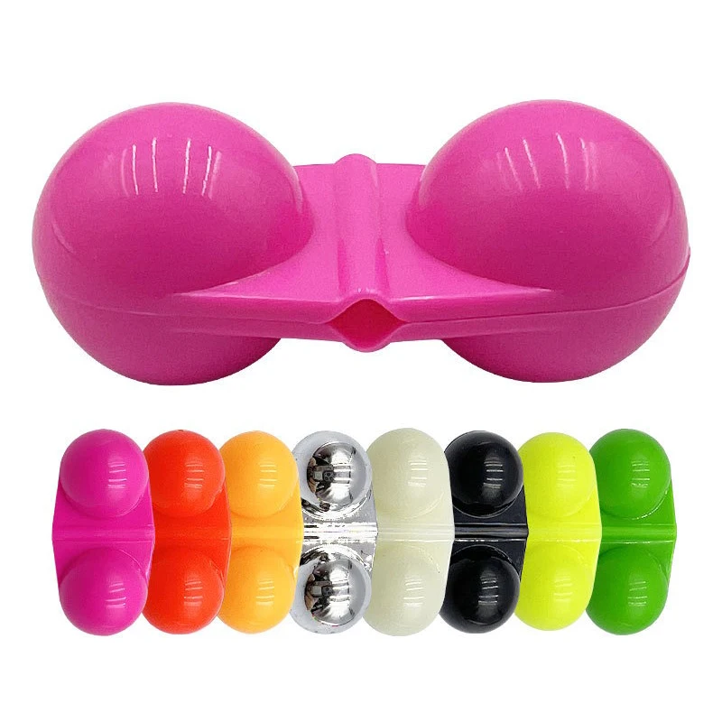 Atrapasueños portátil de pesca en el mar, cuentas de campana de plástico coloridas, doble sonajero, alarma de mordedura de pescado para atraer accesorios, 10 piezas