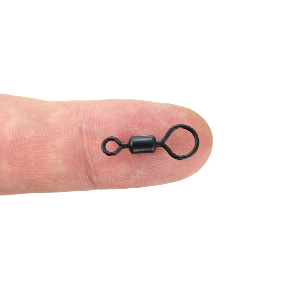 Accesorios giratorios para pesca de carpa, accesorio de Metal, ojo grande, tamaño 4 #, AG171, 20 unidades - imagen 2