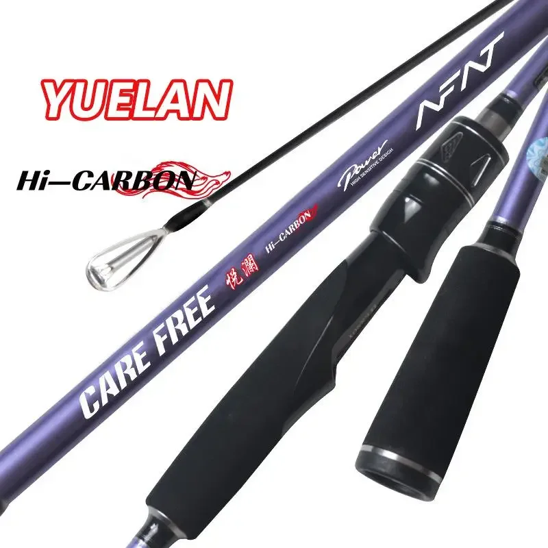 Mavllos YUELAN caña de pescar de lubina 1,90 m-2,70 m señuelo 7-25g línea 6-18 Lb M punta acción rápida caña de pescar de carbono de agua salada