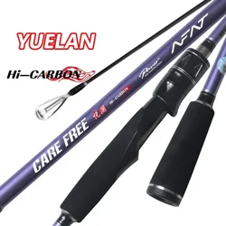 Mavllos YUELAN caña de pescar de lubina 1,90 m-2,70 m señuelo 7-25g línea 6-18 Lb M punta acción rápida caña de pescar de carbono de agua salada