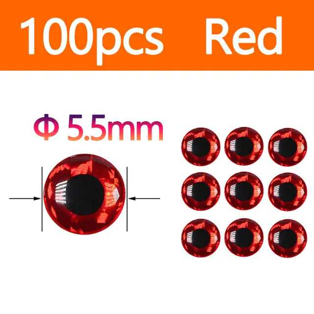 Red 100pcs 5.5mm