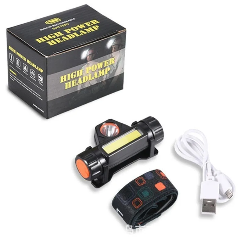 Linterna frontal LED COB recargable con USB, potente linterna frontal magnética superbrillante resistente al agua para pesca al aire libre - imagen 5