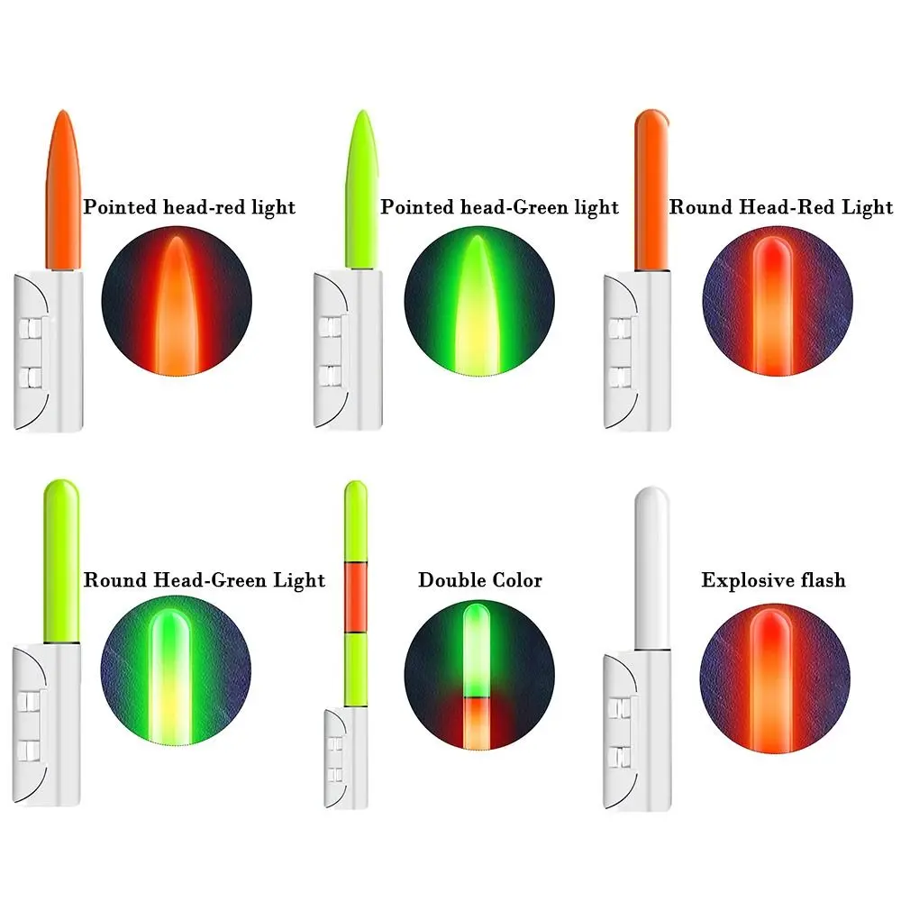 Barra de luz fluorescente para caña de pescar, barra de luz con flotador rojo/verde/flash de chorro, batería 425, alarma de mordida oscura - imagen 2