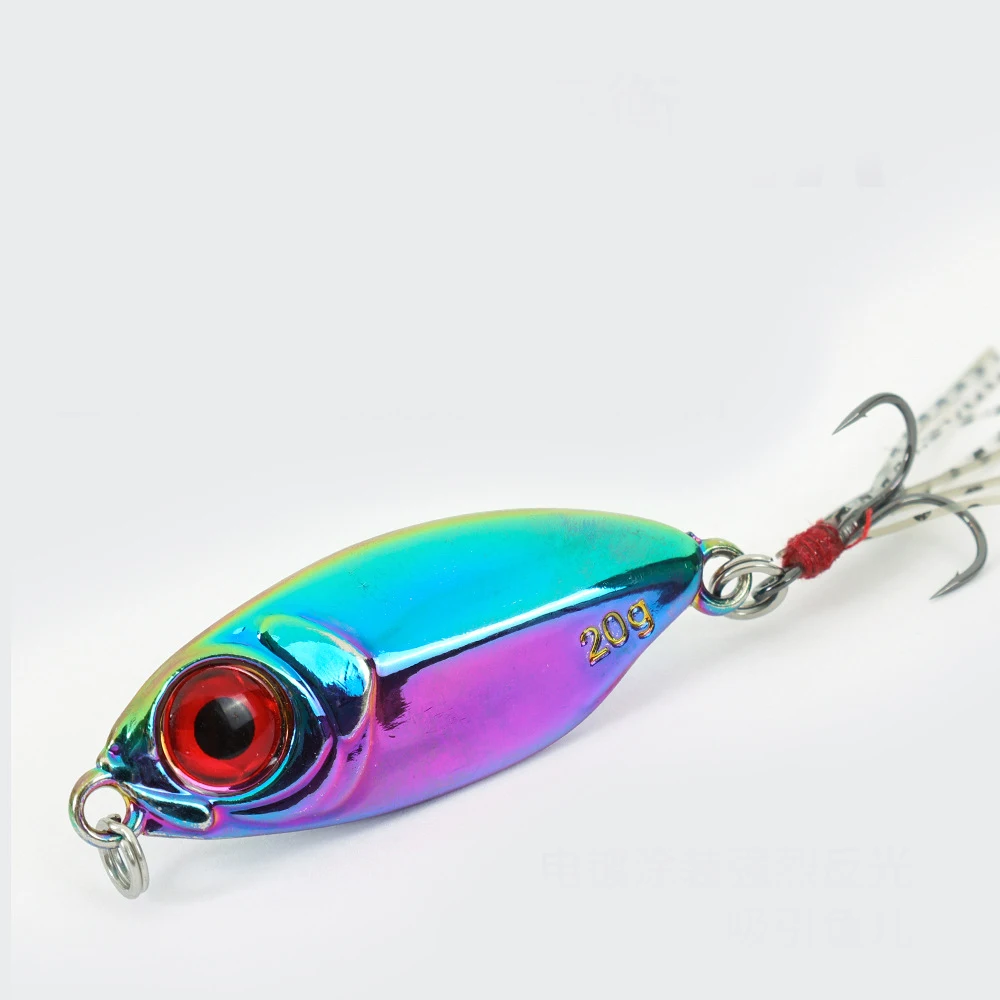 Señuelos de Pesca de plantilla de Metal, cebo duro 5g 7g 10g 15g 20g, cebo Artificial de orilla, Jigging lento, aparejos de pesca de lubina superdura - imagen 4