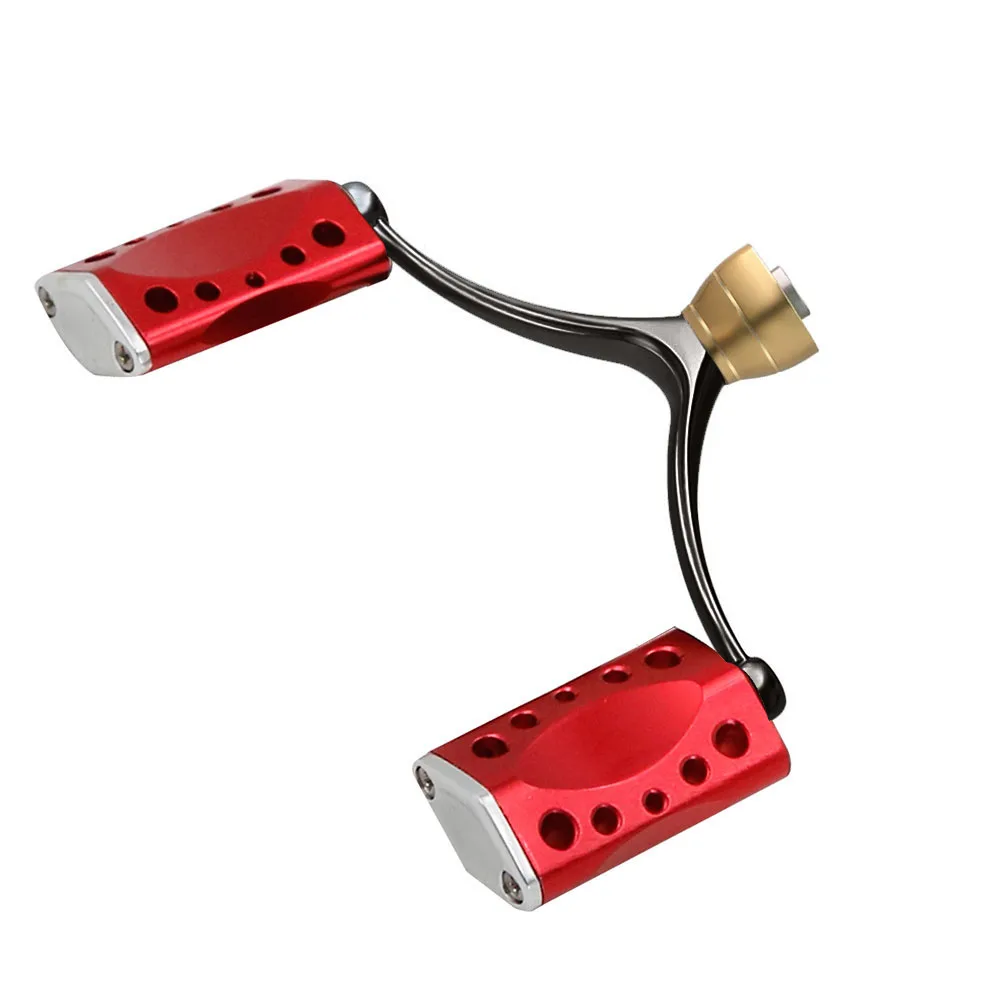 SANLIKE-mango de carrete de pesca de aluminio para carrete de tambor Daiwa y carrete de pesca Baitcasting, polea de doble brazo, accesorios de pesca