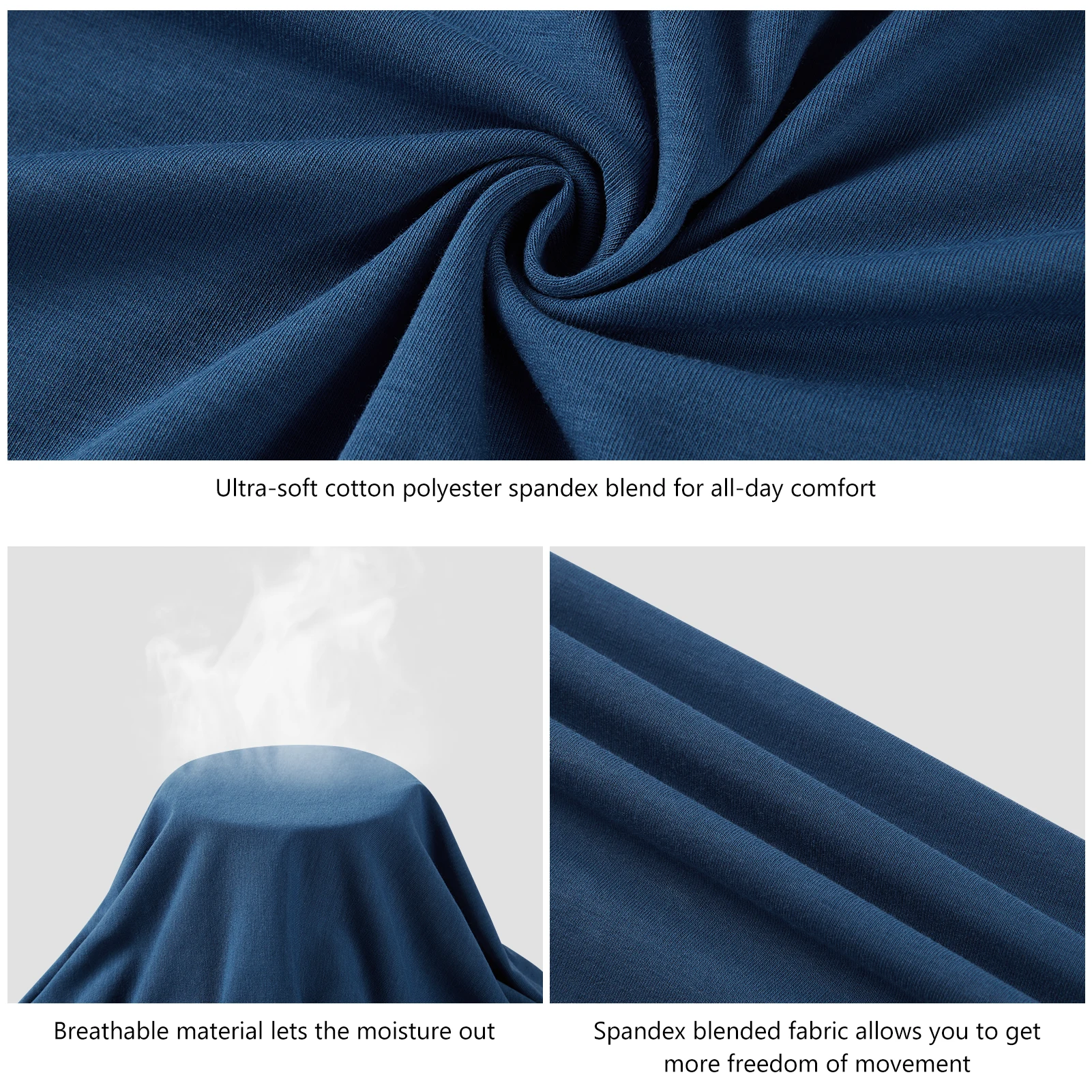 BASSDASH-Camiseta de mezcla de algodón Ultra suave para hombre, camisa de protección solar UPF 50 +, manga corta, ligera, fresca, informal, básica - imagen 5