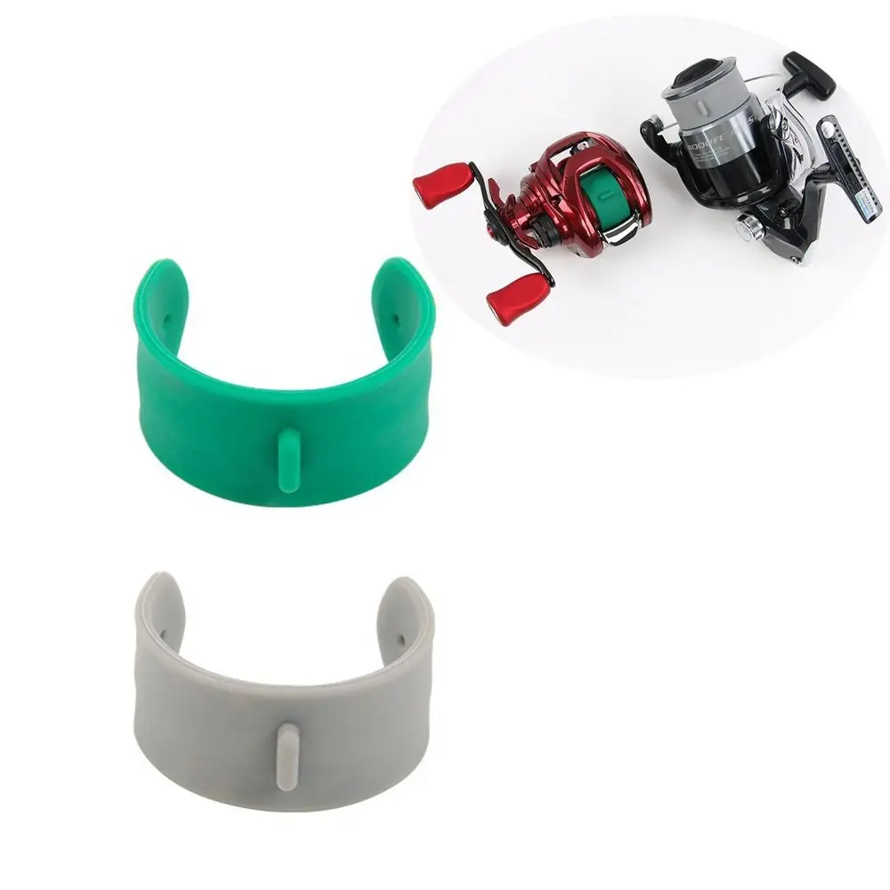 Carrete de pesca de silicona, cinturón de protección, diseño de sujetador, cinturón de protección de rueda giratoria, 2 uds. - imagen 5