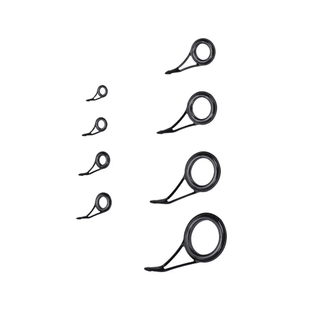 Juego de reparación de aparejos de pesca, 8 Uds., guía de caña de pescar, punta circular, anillo de ojo, bucle de alambre, accesorios de pesca - imagen 5