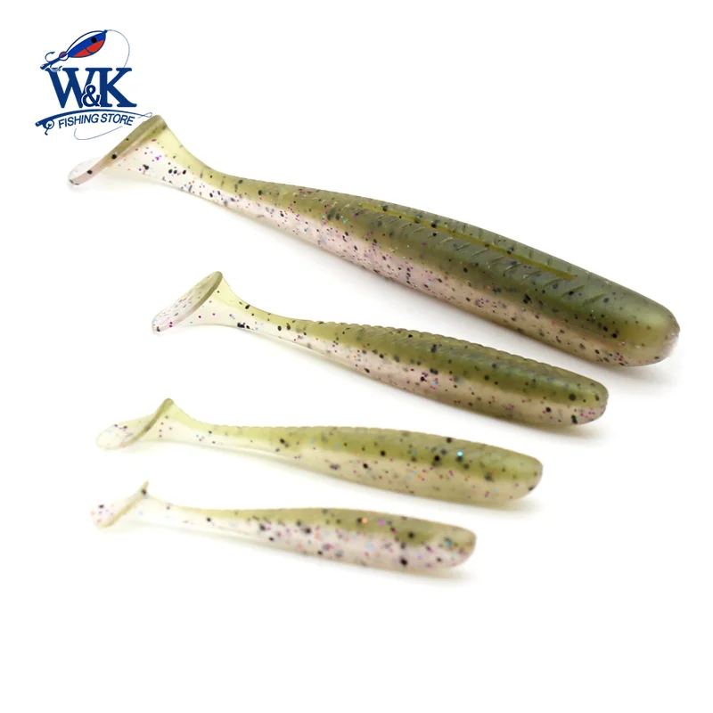 Key Shad Jig Rig cebos blandos para perca de agua dulce, Señuelos de pesca de lubina, aroma de camarones, 5cm, 6cm, 7,5 cm, PVC, fácil brillo, cola suave - imagen 4