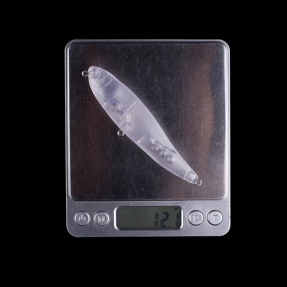 Hanlin-Cebo de lápiz de plástico duro, cebo Artificial sin pintar, cuerpo transparente para aparejos de pesca, 10/20 piezas, 10CM, 12G - imagen 3