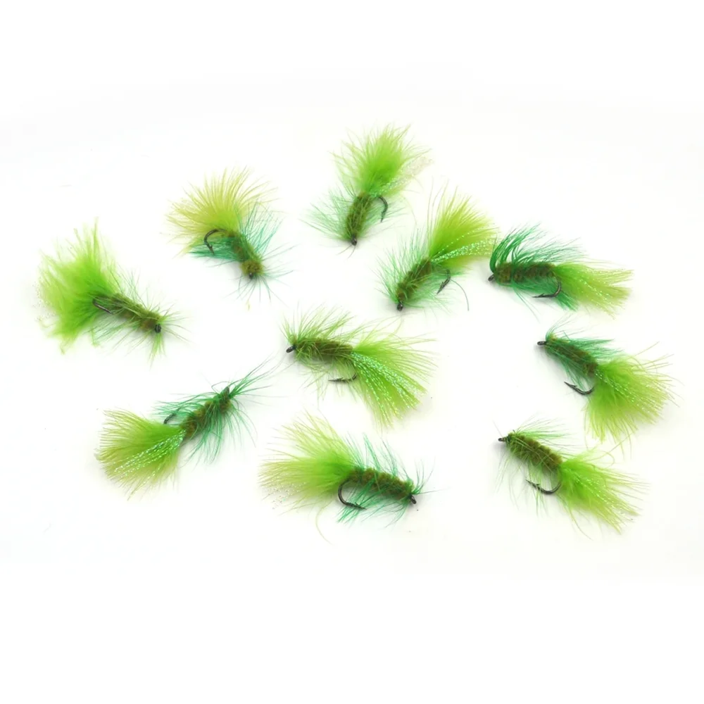 MNFT Bugger trucha con flashabou y cola lanuda para mosca dry - imagen 5
