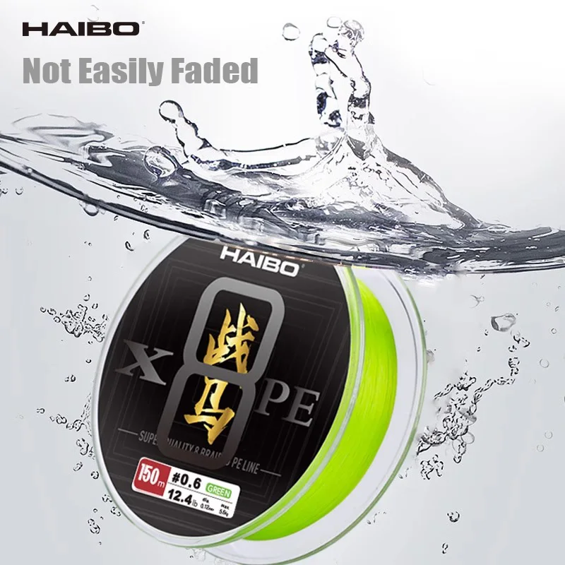 HAIBO 2024 nueva línea de pesca STEED X8 PE 100/150M 12,4-48,8LB línea multifilamento de 8 hebras de gran calidad para agua dulce - imagen 4