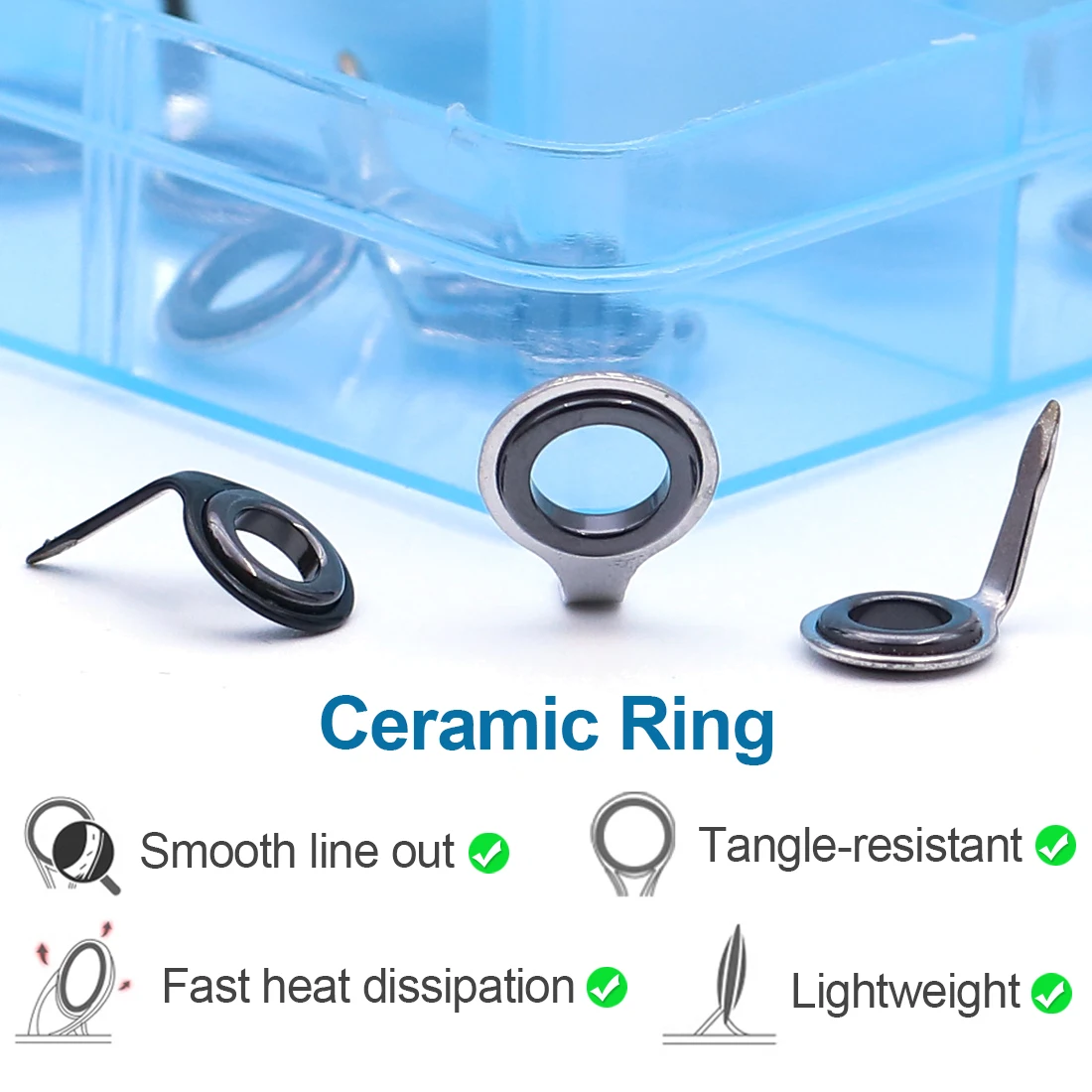 FishTrip-Kit de reparación de guías de caña de pescar de un solo pie, Micro guías para caña de pescar ligera, giratoria, fundida y Mosca, 0.076g ~ 0,77g - imagen 5