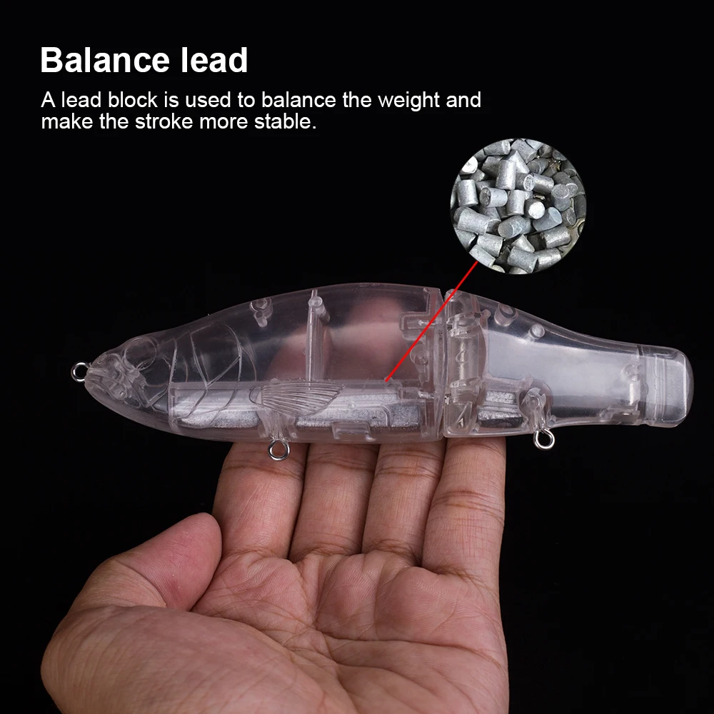 Hanlin-Señuelos de Pesca sin pintar, cebos deslizantes Crankbait, cuerpo duro, Wobbler, aparejos de lubina, 2/5 piezas, 165mm/50g - imagen 5