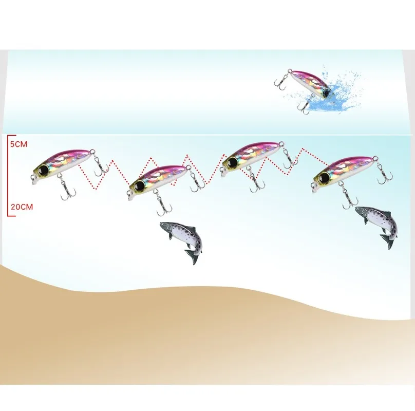 Mini Señuelos de Pesca Minnow de estilo japonés, piscardo que se hunde lentamente, cebo duro para trucha perca, 2,5G, 35mm, 1 pieza - imagen 5
