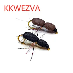 KKWEZVA-SEÑUELOS DE Mosca de pesca de 16 piezas, cebo de trucha, tipo flotante seco, similar al cebo de mosca artificial, aparejos de pesca