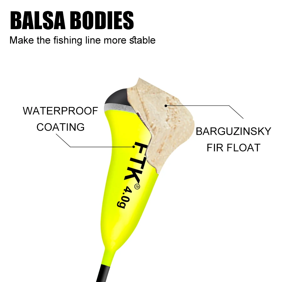 5 unids/lote promoción flotadores de pesca tamaño 2g-5g 14cm-16cm boya Bobber para accesorios de pesca - imagen 4